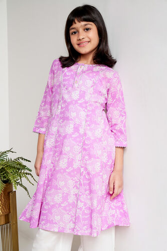 Lilac Floral Lace A-Line Set, Lilac, image 3